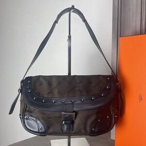 Longchamp shoulder bag with studs